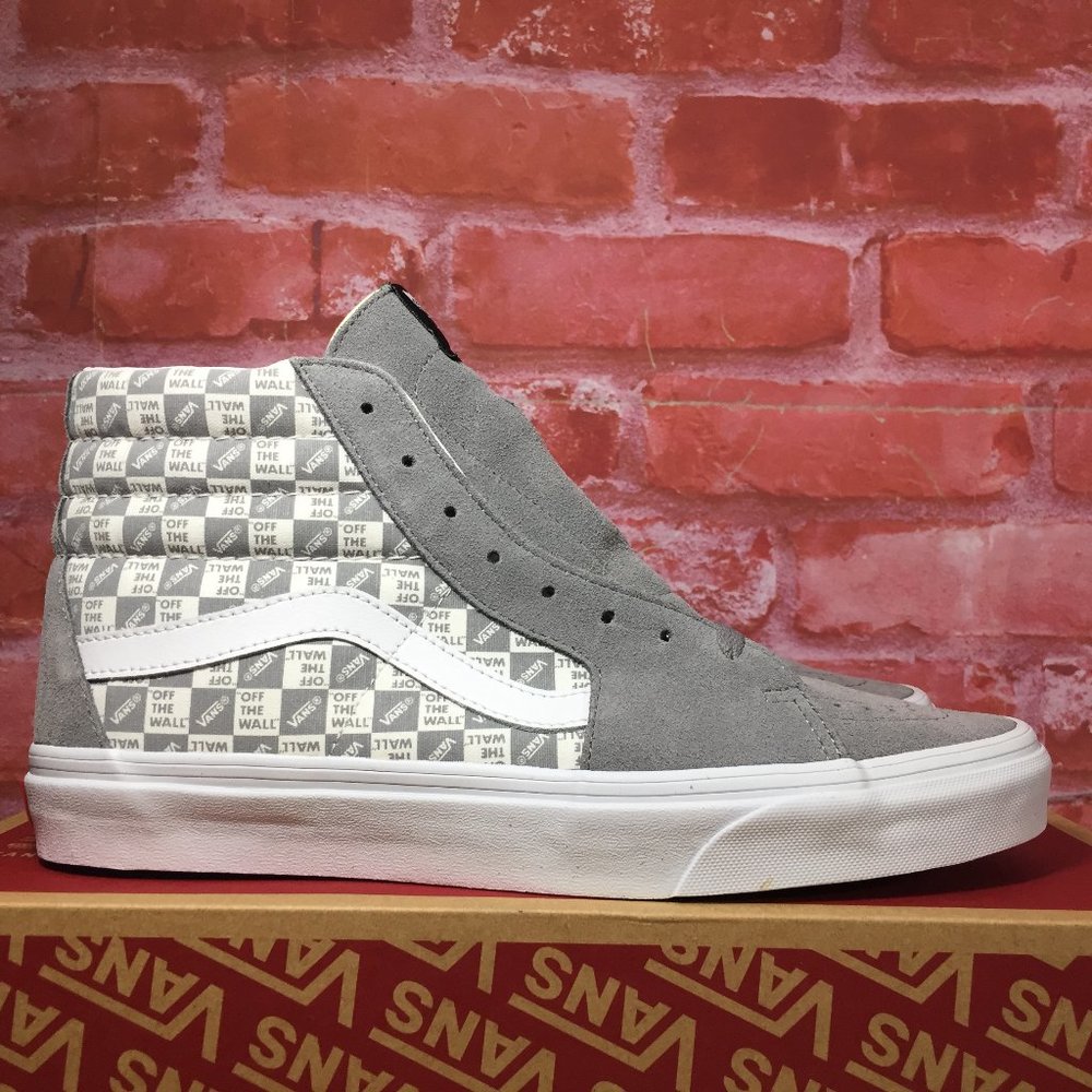 VANS SK8 HI OTW CHECKERBOARD GREY WHITE SKATEBOARD